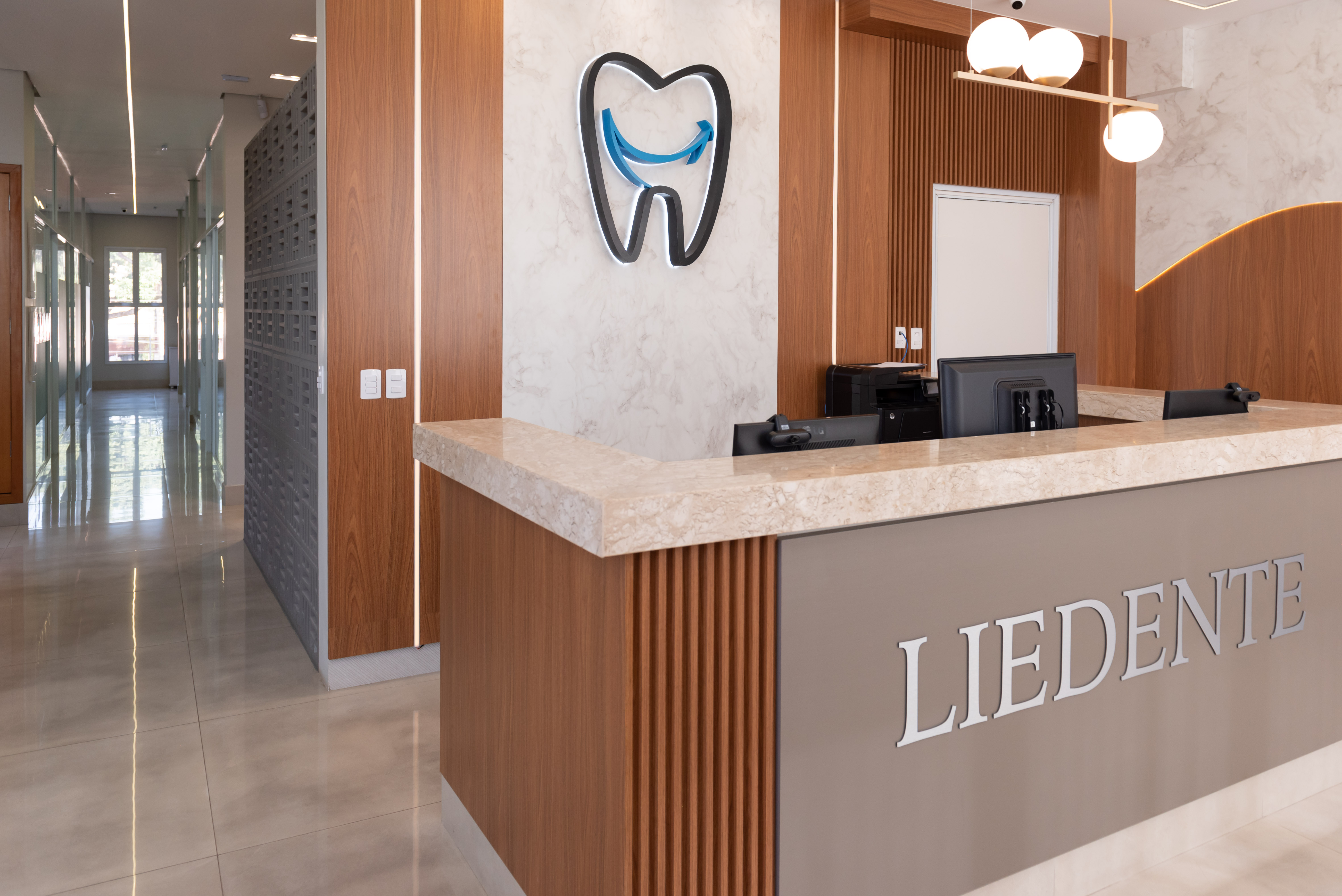 Recepção da clínica Liedente